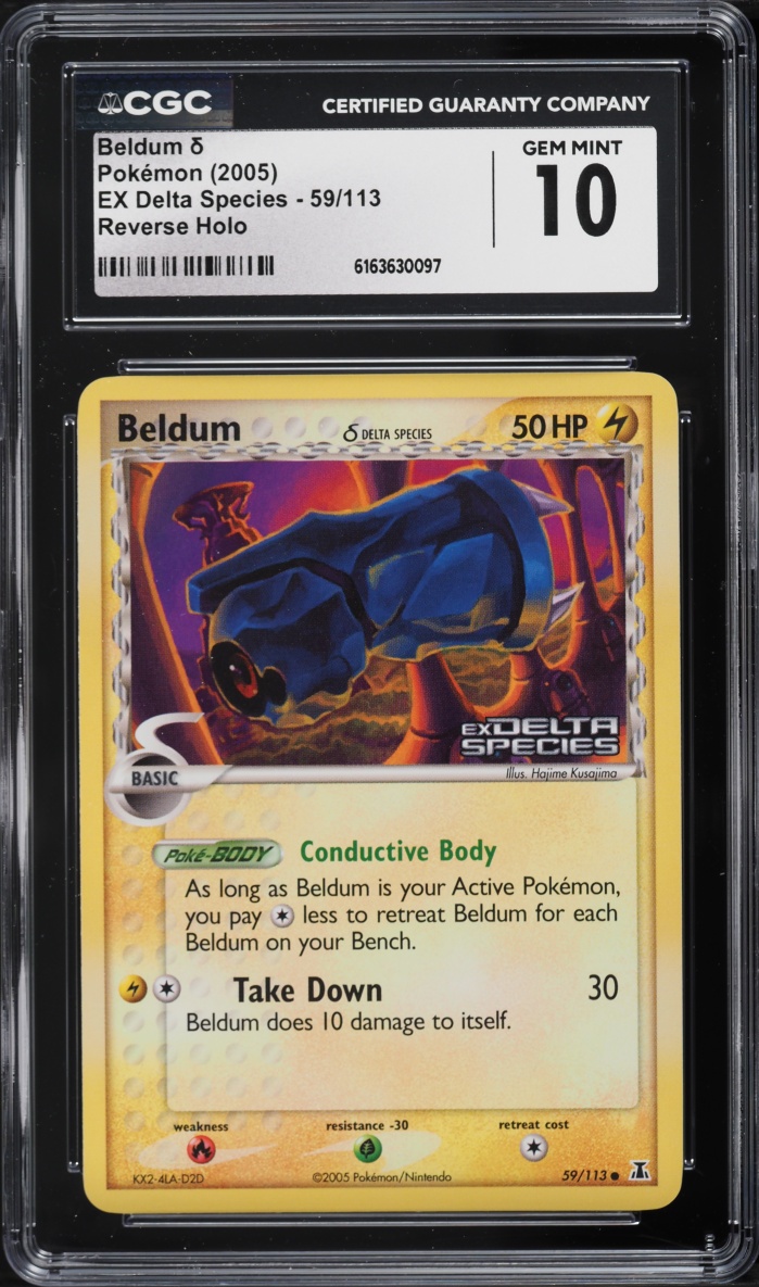 2005 Pokemon EX Delta Species Reverse Holo Beldum #59 CGC 10 GEM MINT