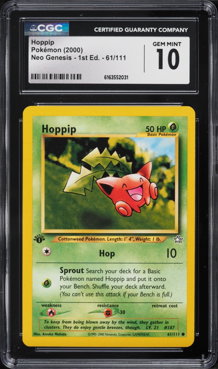 2000 Pokemon Neo Genesis 1st Edition Hoppip #61 CGC 10 GEM MINT