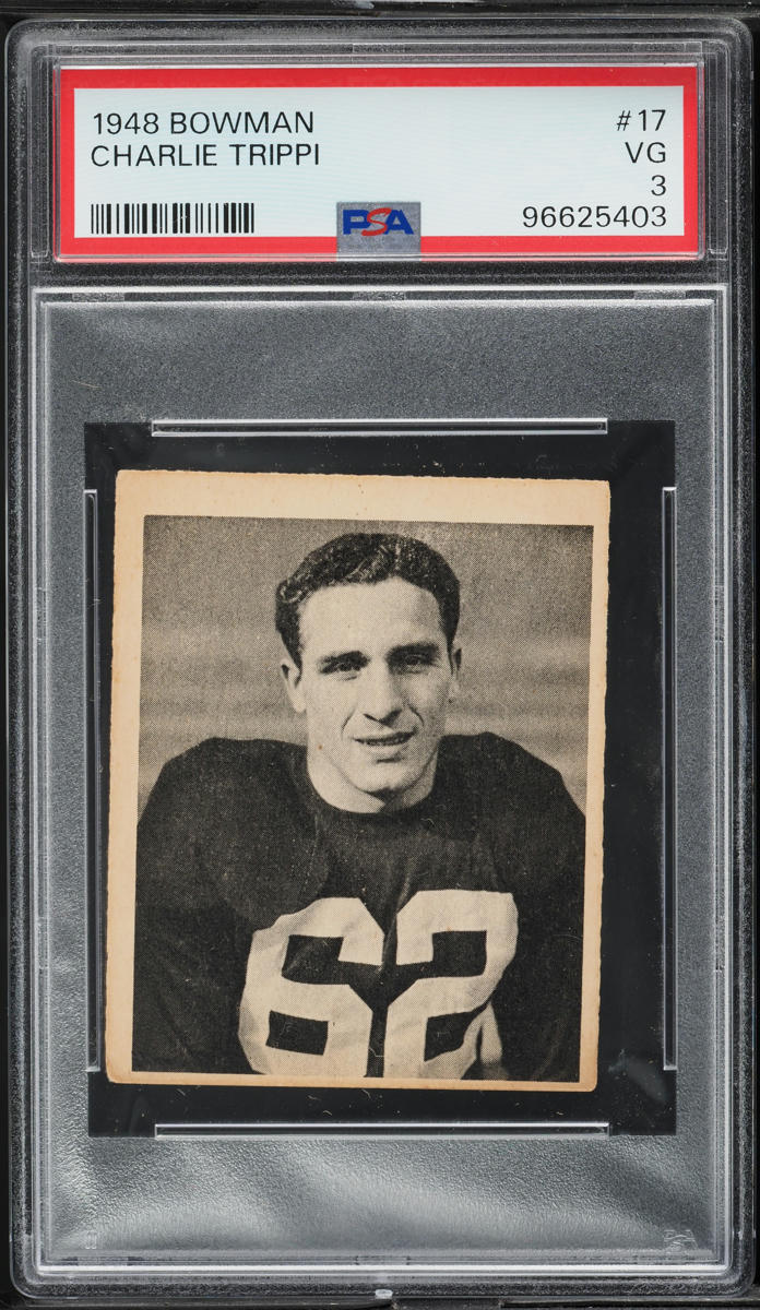1948 Bowman Football Charlie Trippi ROOKIE #17 PSA 3 VG