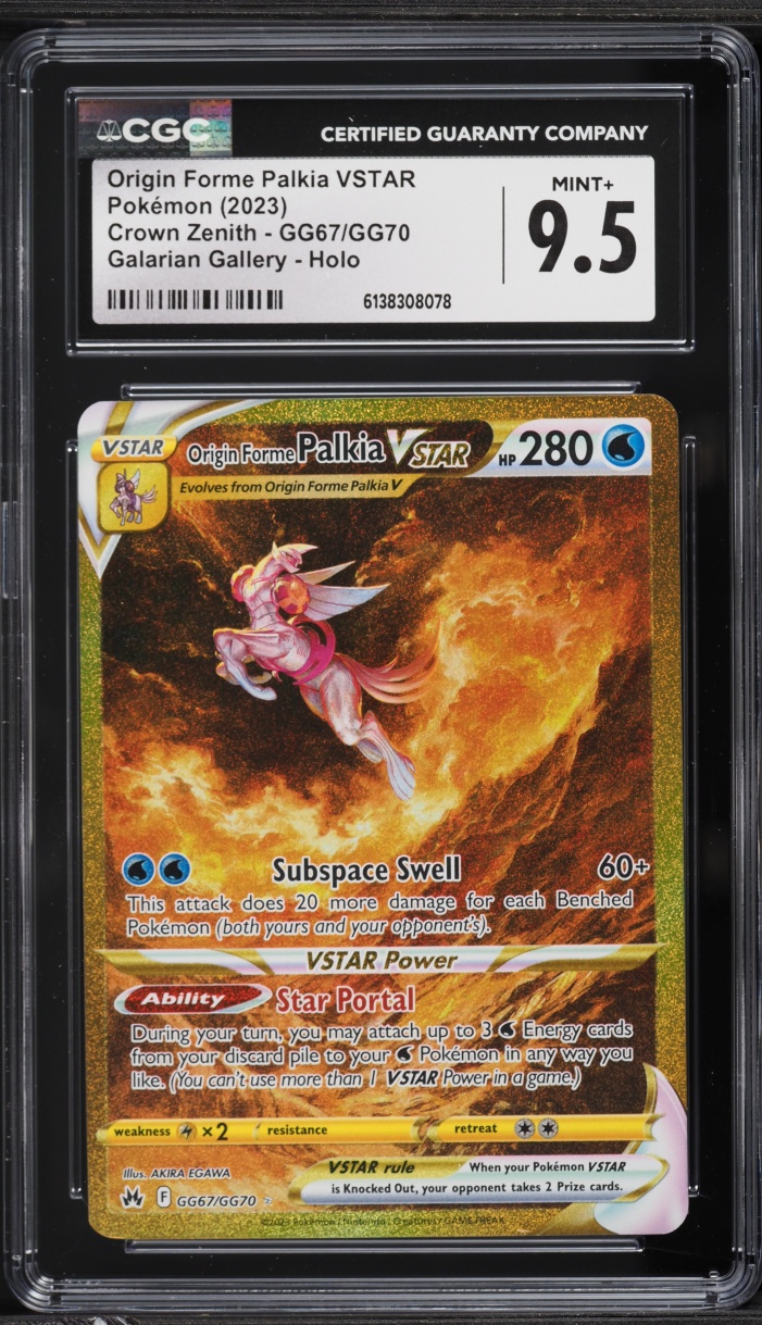 2023 Pokemon SWSH Crown Zenith Gold Rare Origin Forme Palkia VSTAR #GG67 CGC 9.5 MINT+