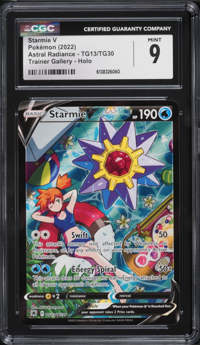 2022 Pokemon Sword & Shield Astral Radiance CHR Starmie V #TG13 CGC 9 MINT