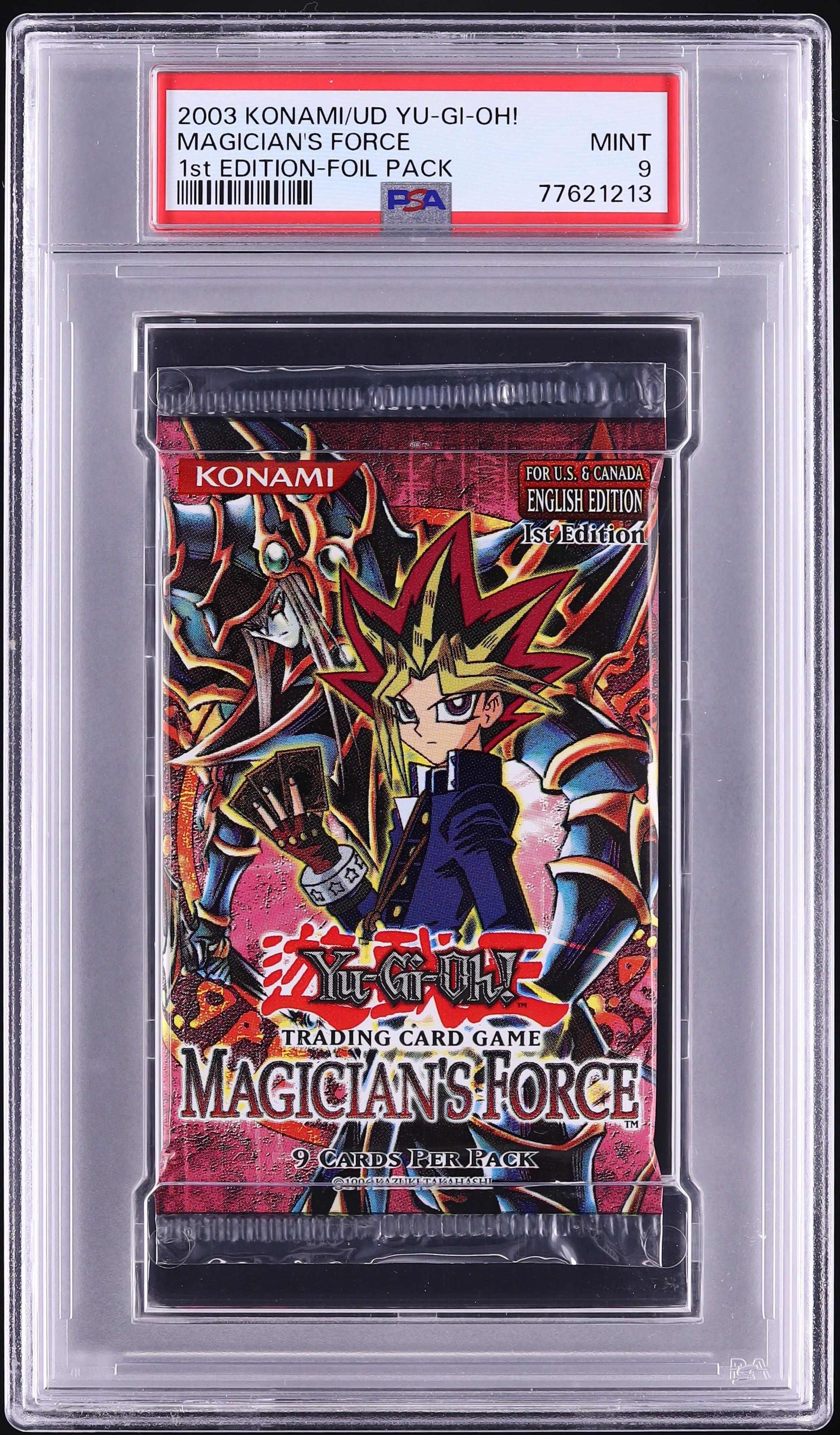 2003 Yu-Gi-Oh! Magician's Force 1st Edition Booster Pack PSA 9