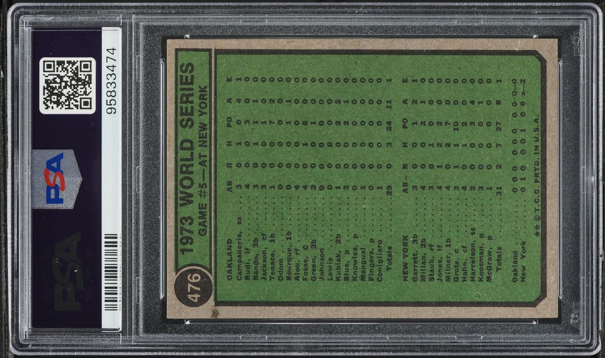 1974 Topps World Series Game 5 #476 PSA 5 EX