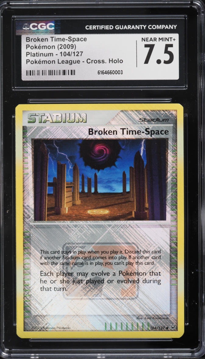 2009 Pokemon Platinum League Crosshatch Holo Broken Time-Space #104 CGC 7.5 NRMT+