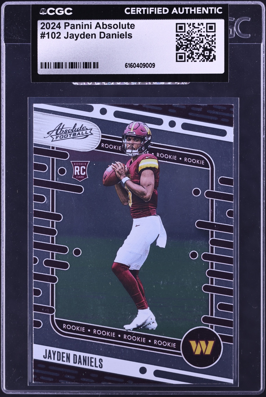2024 Absolute Football Jayden Daniels ROOKIE #102 CGC AUTH