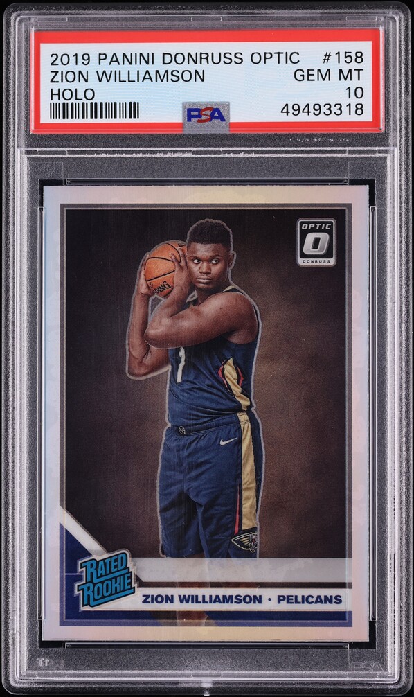 2019 Donruss Optic Holo Zion Williamson ROOKIE #158 PSA 10 GEM MINT