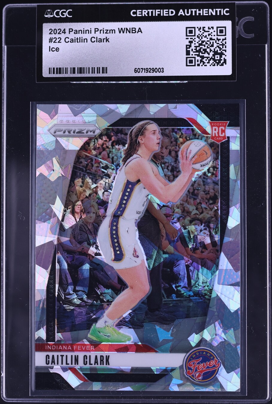2024 Panini Prizm WNBA Ice Caitlin Clark ROOKIE #22 CGC AUTH