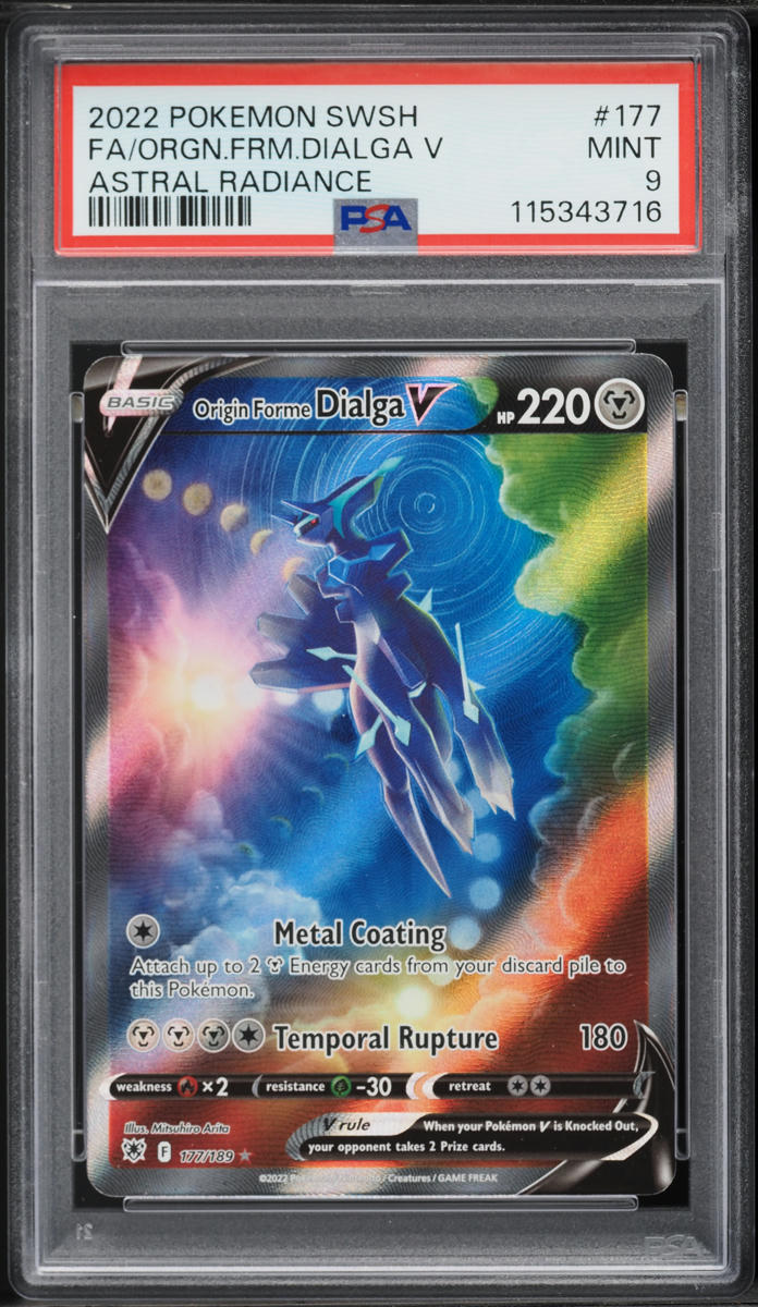2022 Pokemon Sword & Shield Astral Radiance Alt Art Origin Forme Dialga V #177 PSA 9 MINT