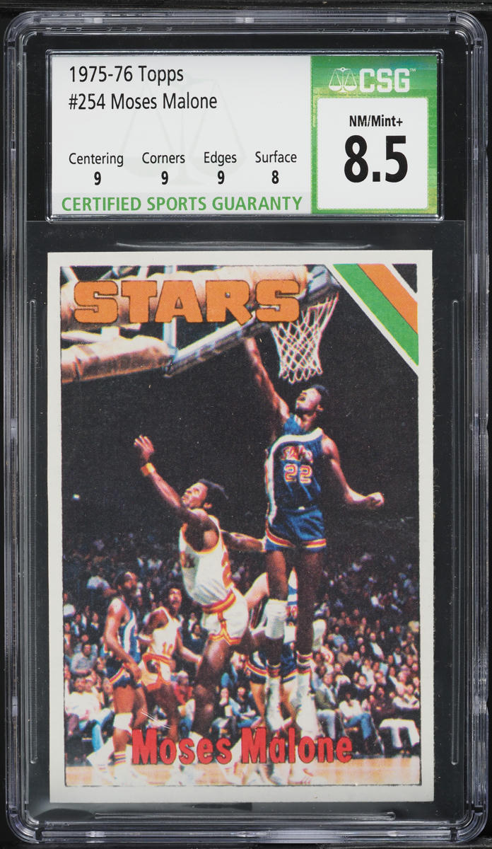 1975 Topps Basketball Moses Malone ROOKIE #254 CSG 8.5 NM-MT+
