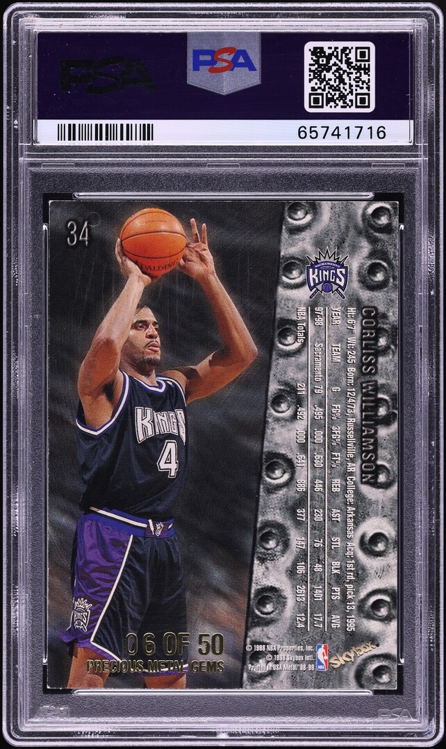 1998 Metal Universe Precious Metal Gems PMG Corliss Williamson /50 #34 PSA 6 - Photo 2