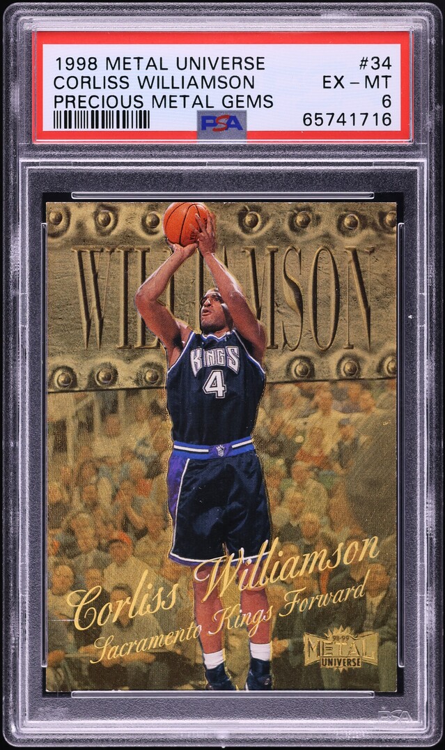 1998 Metal Universe Precious Metal Gems PMG Corliss Williamson /50 #34 PSA 6 - Photo 1