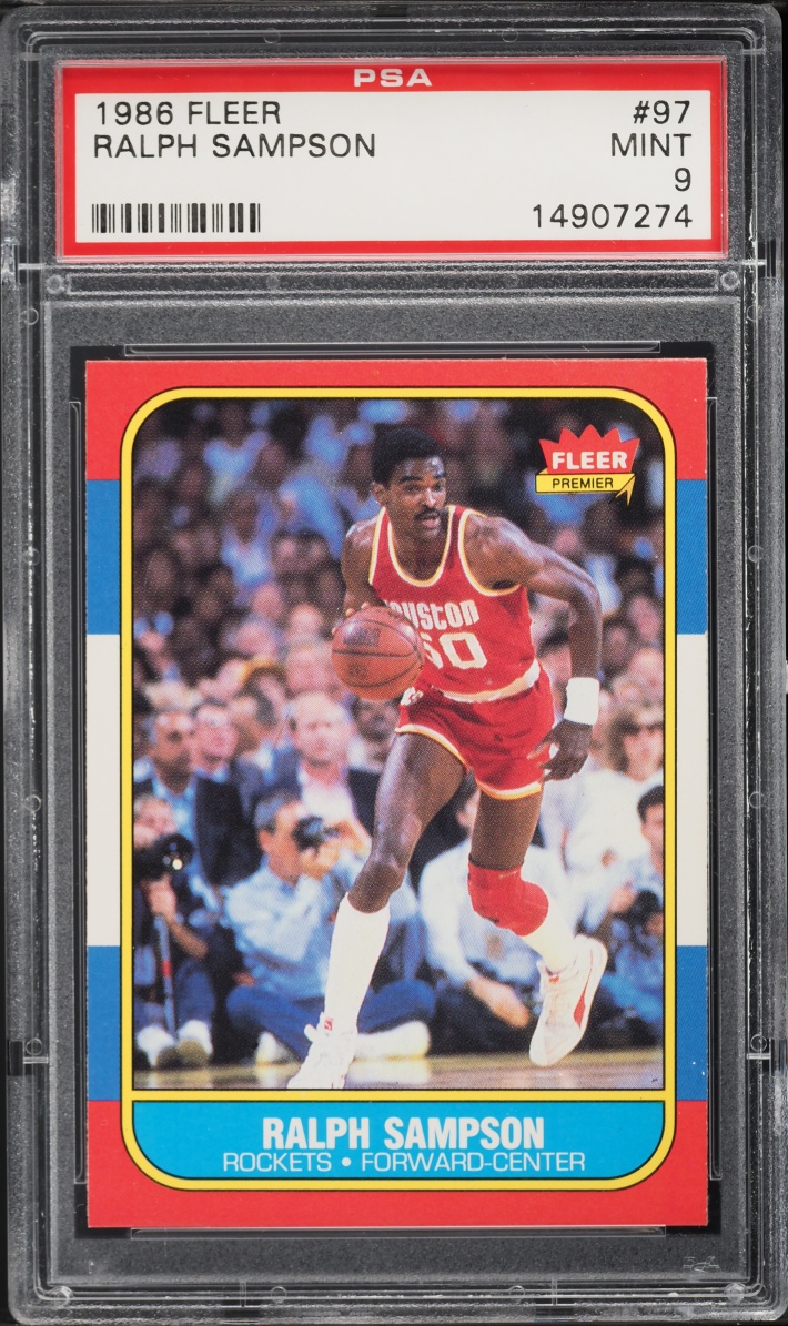 1986 Fleer Basketball Ralph Sampson ROOKIE #97 PSA 9 MINT