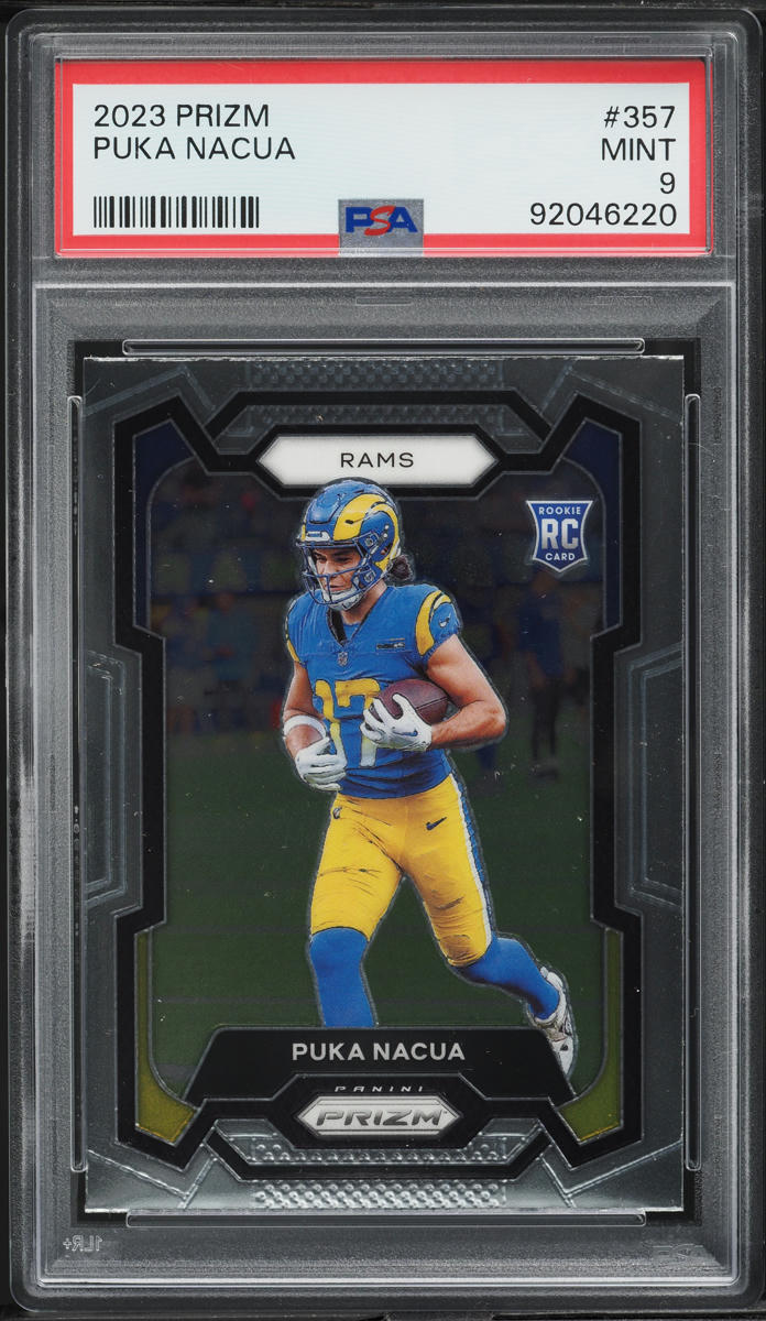 2023 Panini Prizm Puka Nacua ROOKIE #357 PSA 9 MINT