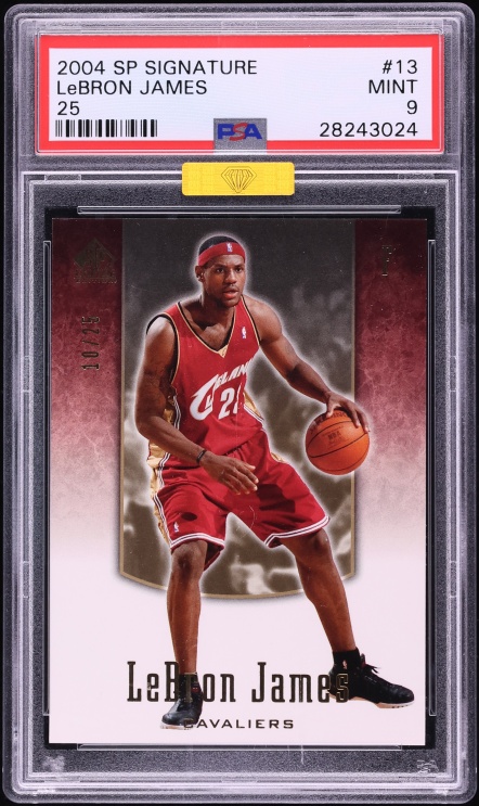2004 SP Signature 25 LeBron James /25 #13 MBA PSA 9 MINT