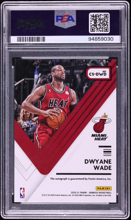2020 Donruss Choice Signatures Gold Dwyane Wade AUTO /10 #CS-DWD PSA 9 MINT - Photo 2