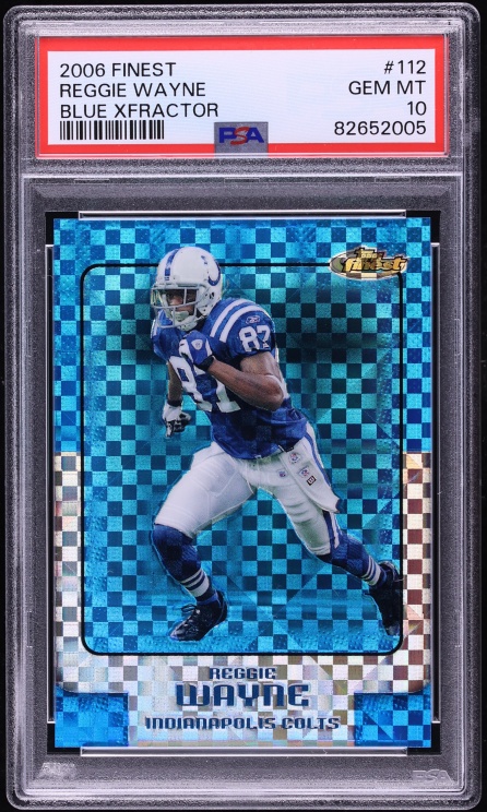 2006 Finest Blue Xfractor Reggie Wayne /150 #112 PSA 10 GEM MINT