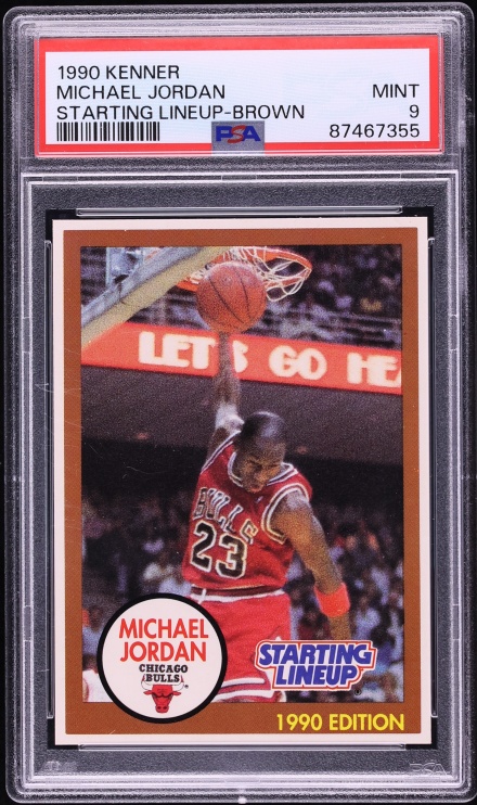 1990 Kenner Starting Lineup Brown Michael Jordan PSA 9 MINT