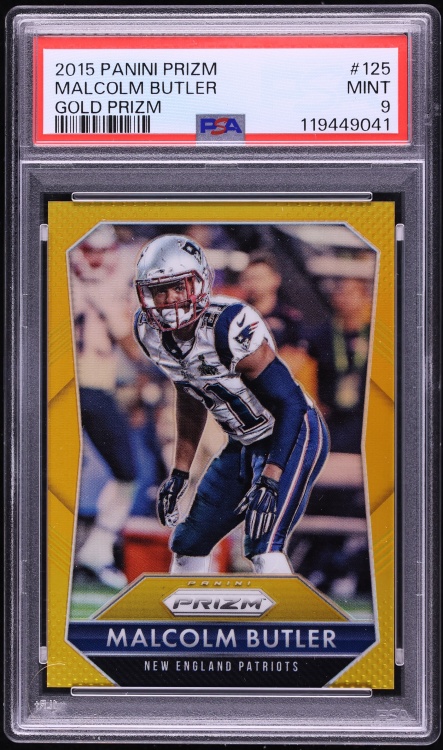 2015 Panini Prizm Gold Malcolm Butler /10 #125 PSA 9 MINT