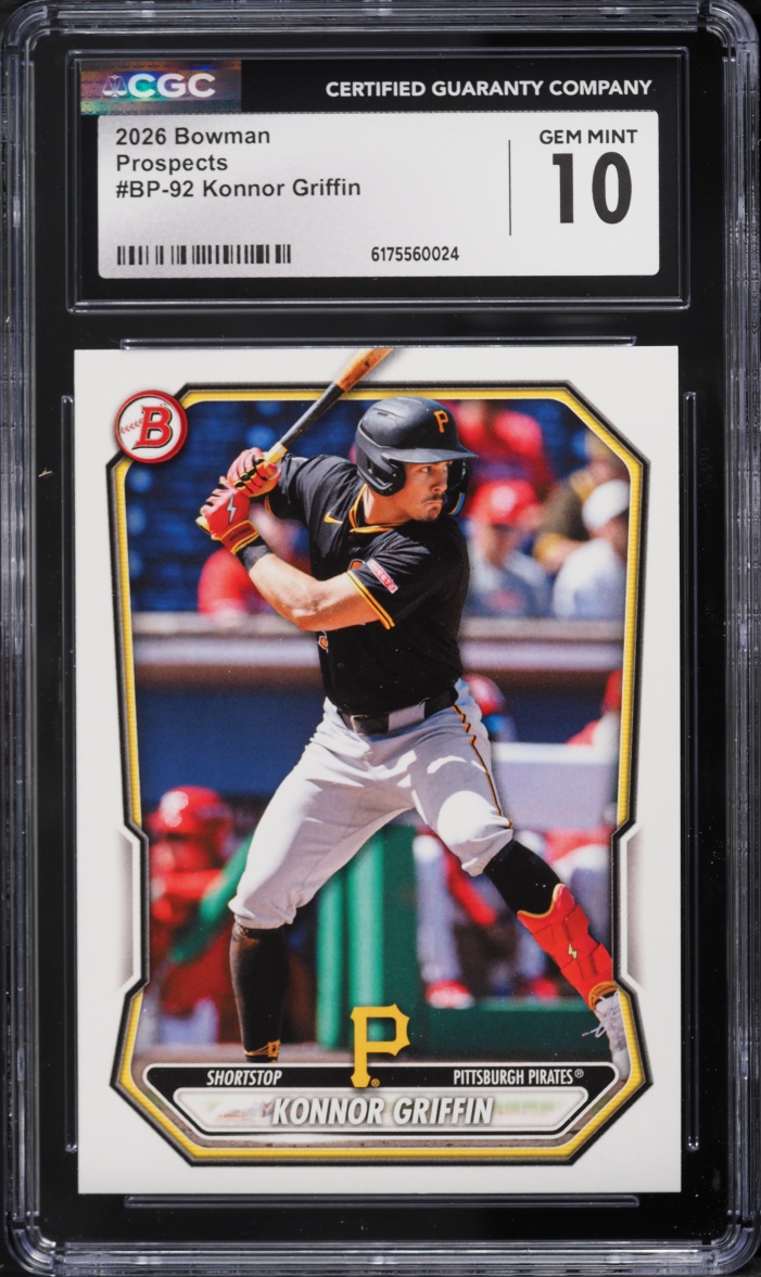 2026 Bowman Konnor Griffin PROSPECT #BP-92 CGC 10 GEM MINT