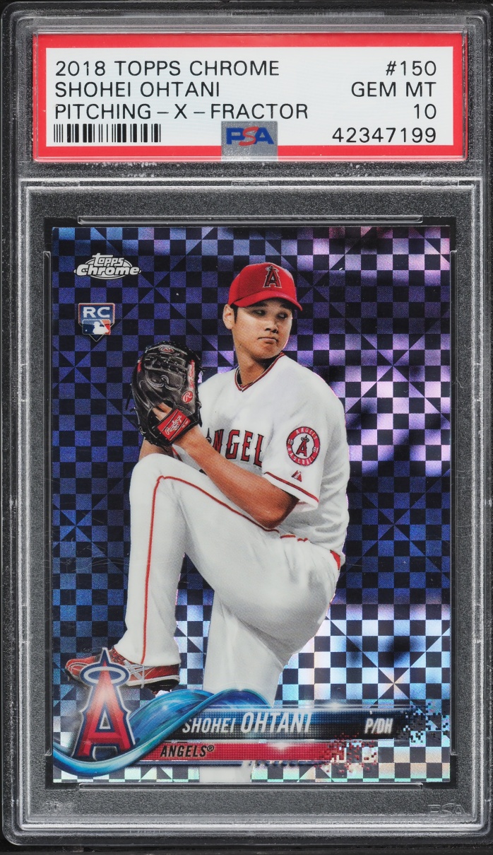 2018 Topps Chrome Xfractor Shohei Ohtani ROOKIE #150 PSA 10 GEM MINT