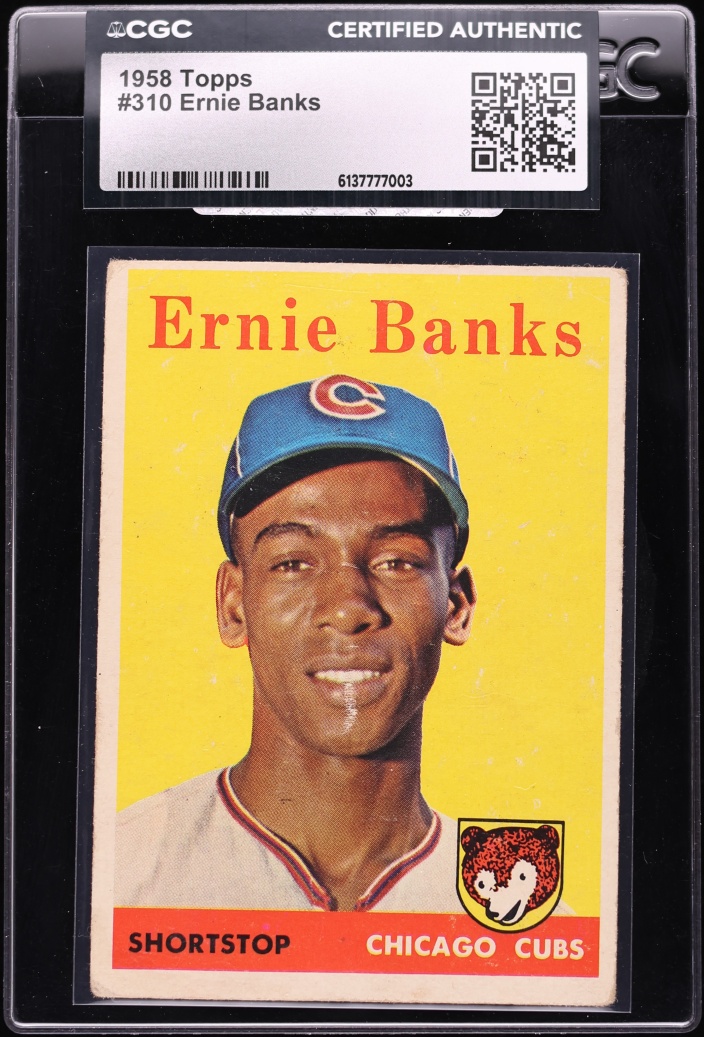 1958 Topps Ernie Banks #310 CGC AUTH