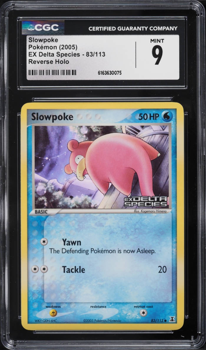 2005 Pokemon EX Delta Species Reverse Holo Slowpoke #83 CGC 9 MINT