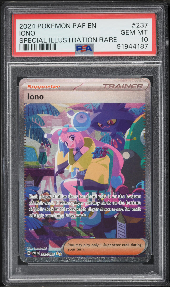 2024 Pokemon Scarlet & Violet Paldean Fates SIR Iono #237 PSA 10 GEM MINT