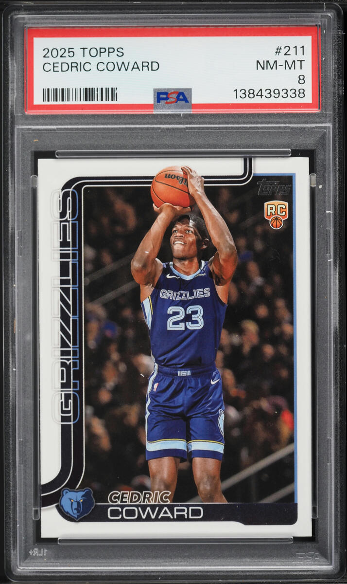 2025 Topps Basketball Cedric Coward ROOKIE #211 PSA 8 NM-MT