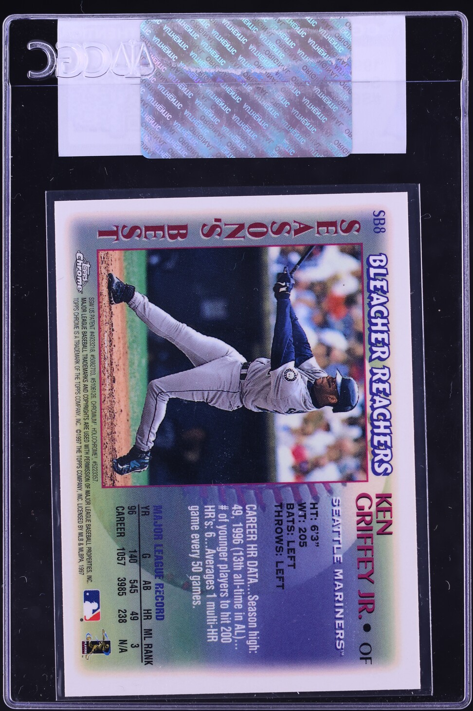 1997 Topps Season's Best Ken Griffey Jr. #SB8 CGC AUTH
