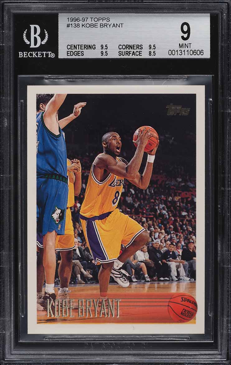 【NBA】Kobe Bryant 1996 Topps #138RC PSA9 1996 Topps Basketball Kobe Bryant ROOKIE #138 PSA 9 MINT on