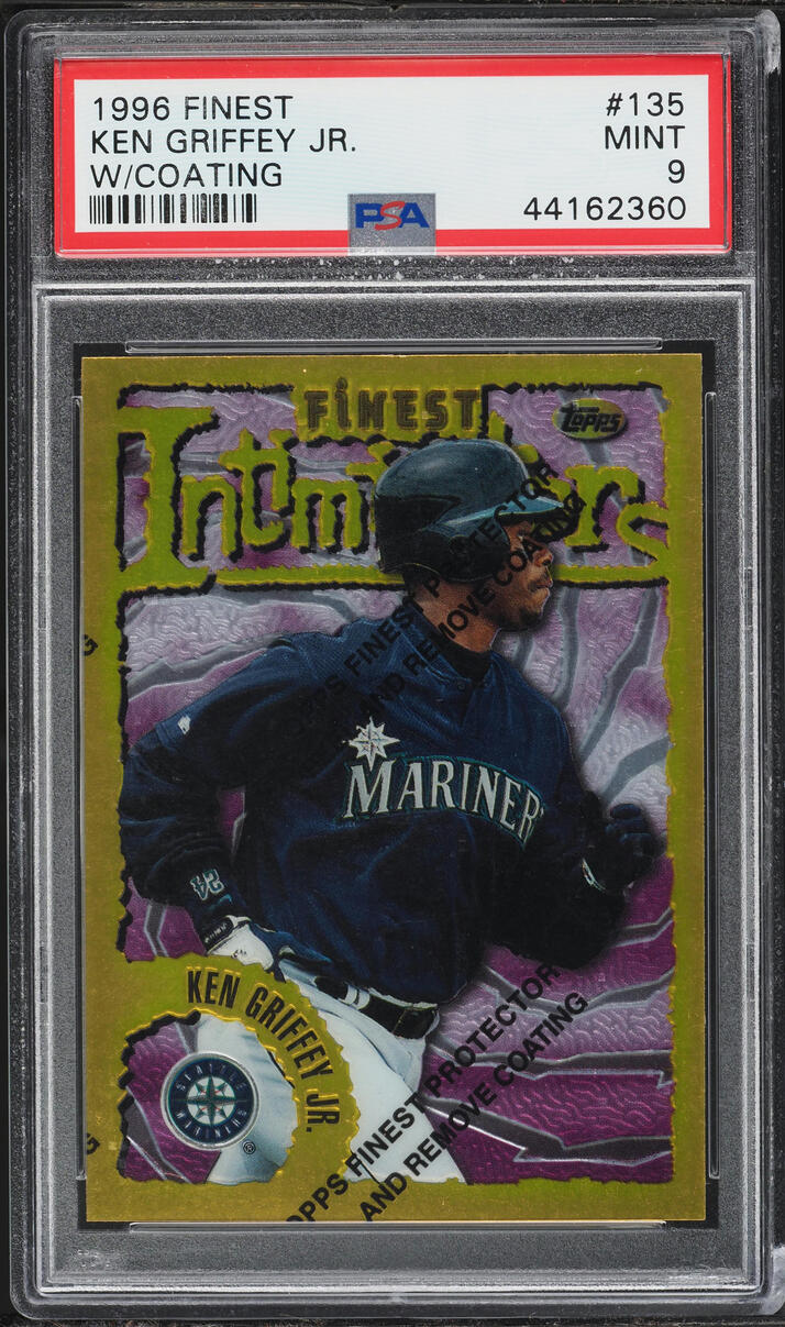 1996 Finest w/ Coating Ken Griffey Jr. #135 PSA 9 MINT