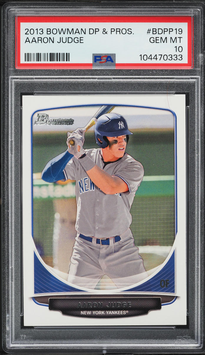 2013 Bowman Draft Picks Aaron Judge PROSPECT #BDPP19 PSA 10 GEM MINT