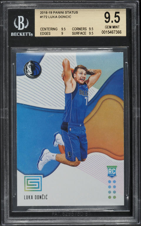 2018 Panini Status Green Luka Doncic ROOKIE #122 PSA 10 GEM MINT