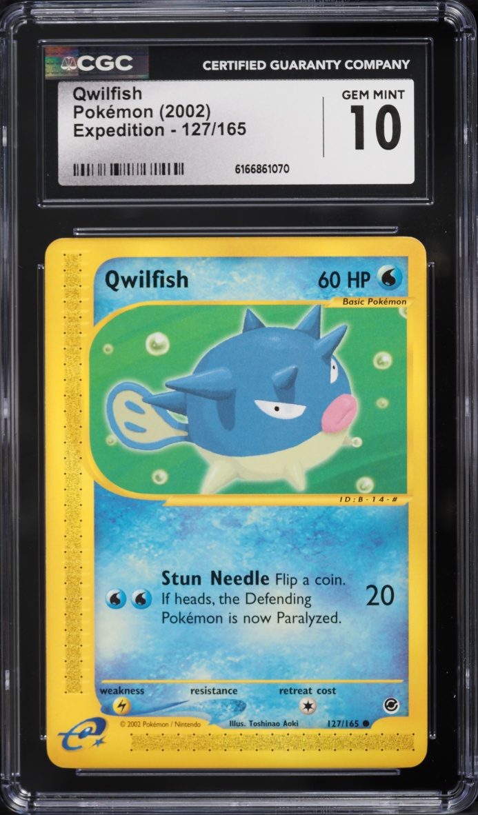 2002 Pokemon Expedition Qwilfish #127 CGC 10 GEM MINT