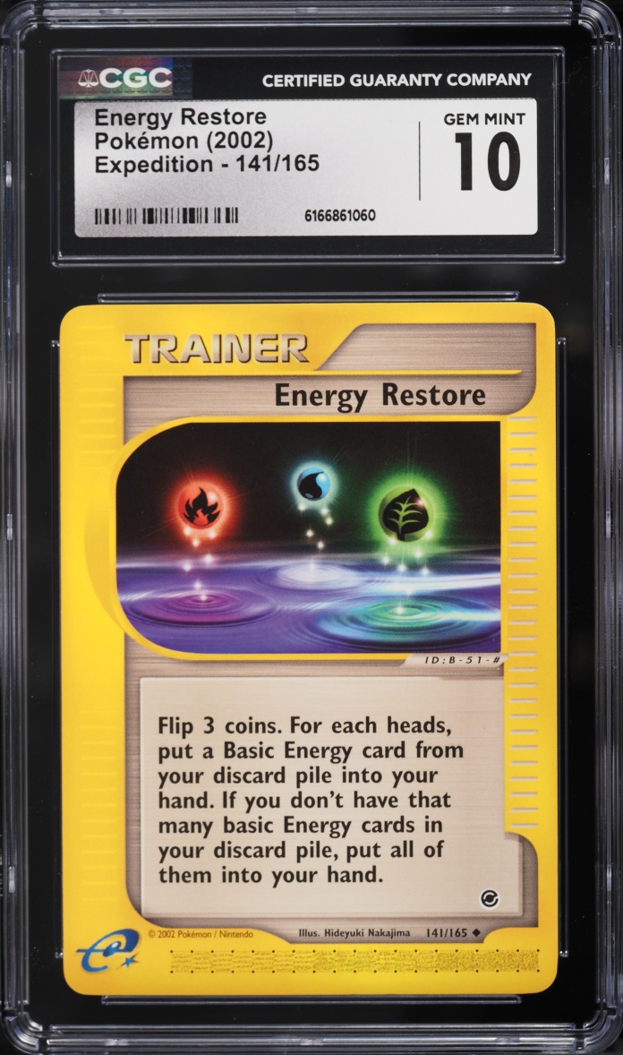 2002 Pokemon Expedition Energy Restore #141 CGC 10 GEM MINT