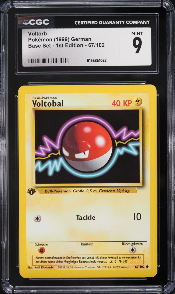 1999 Pokemon German Base Set 1st Edition Voltorb #67 CGC 9 MINT