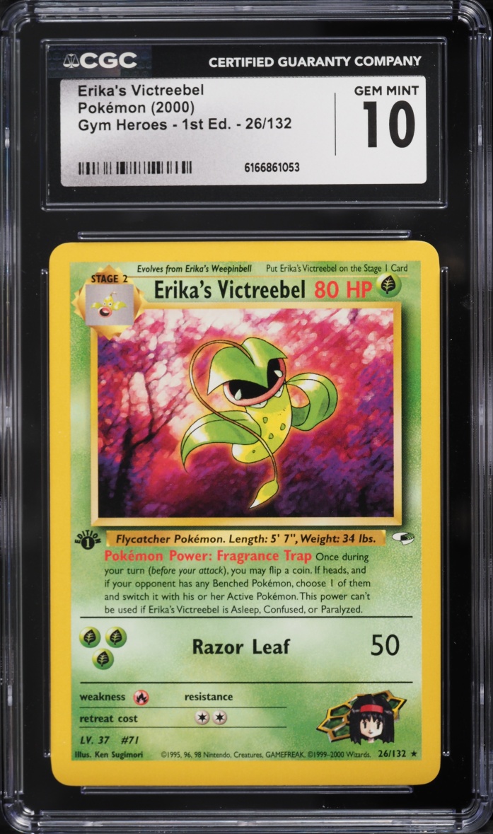 2000 Pokemon Gym Heroes 1st Edition Erika's Victreebel #26 CGC 10 GEM MINT