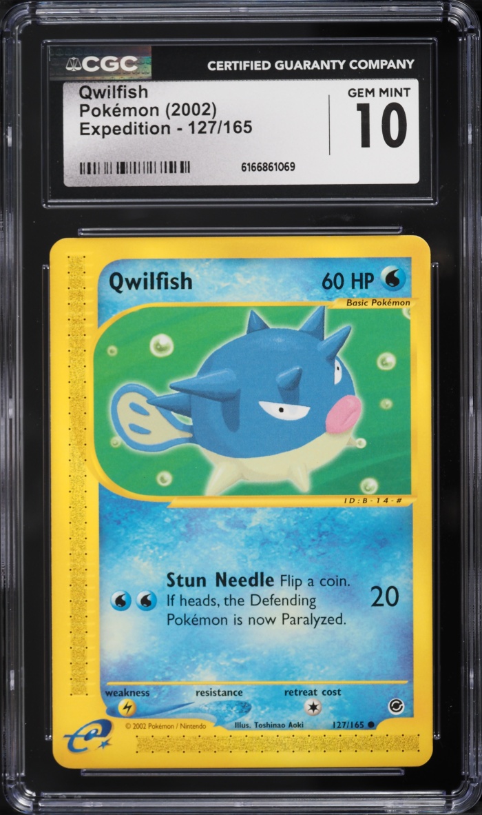 2002 Pokemon Expedition Qwilfish #127 CGC 10 GEM MINT