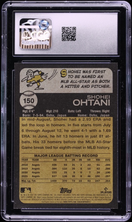 2022 Topps Heritage Shohei Ohtani #150 CGC 9 MINT