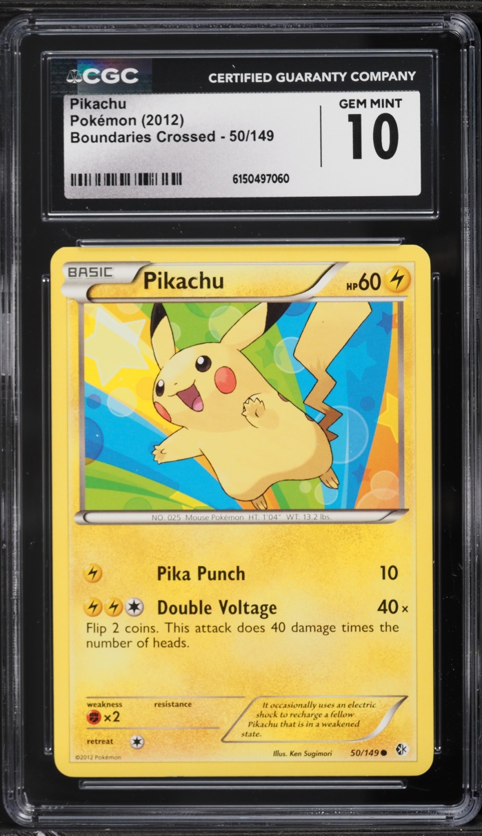 2012 Pokemon Black & White Boundaries Crossed Pikachu #50 CGC 10 GEM MINT