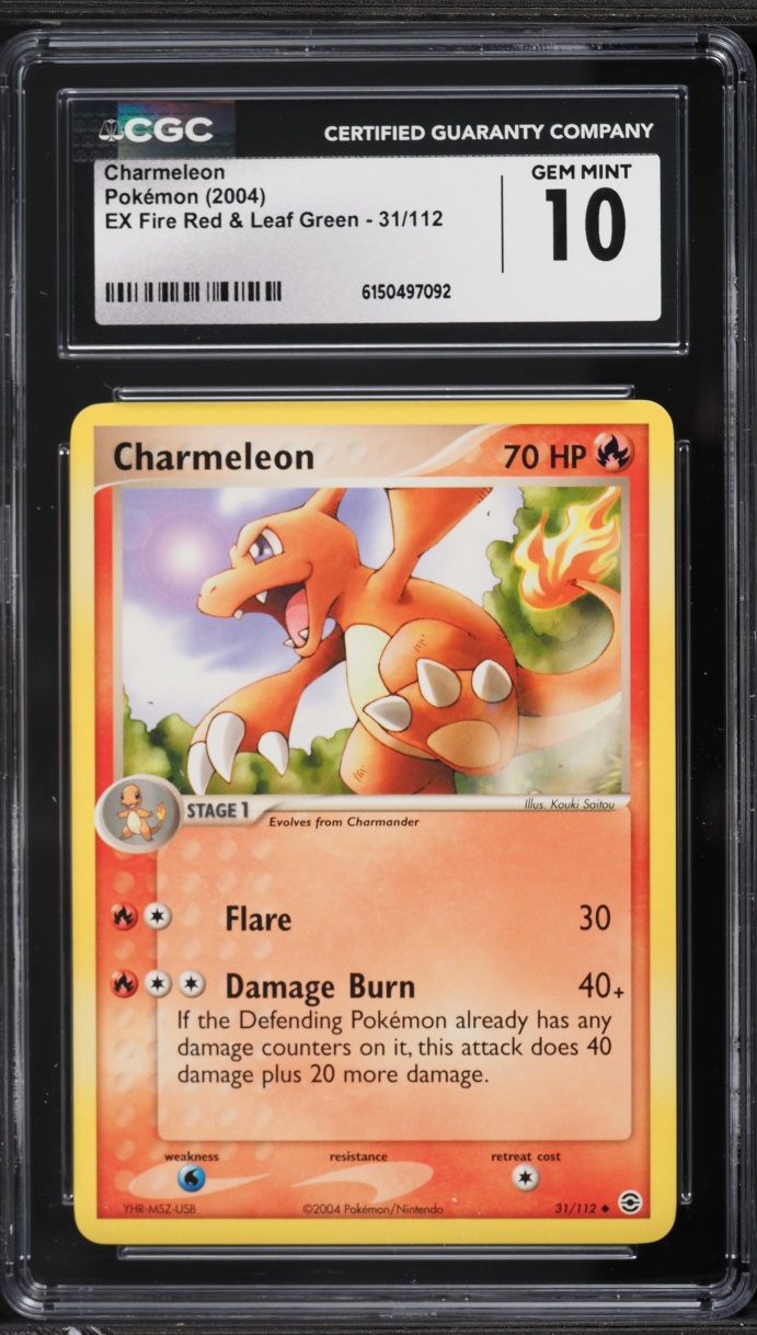 2004 Pokemon EX Fire Red & Leaf Green Charmeleon #31 CGC 10 GEM MINT