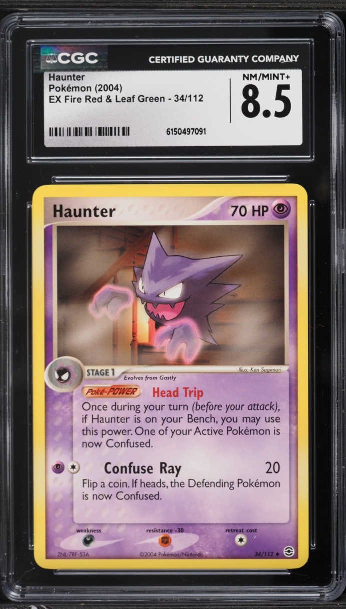 2004 Pokemon EX Fire Red & Leaf Green Haunter #34 CGC 8.5 NM-MT+