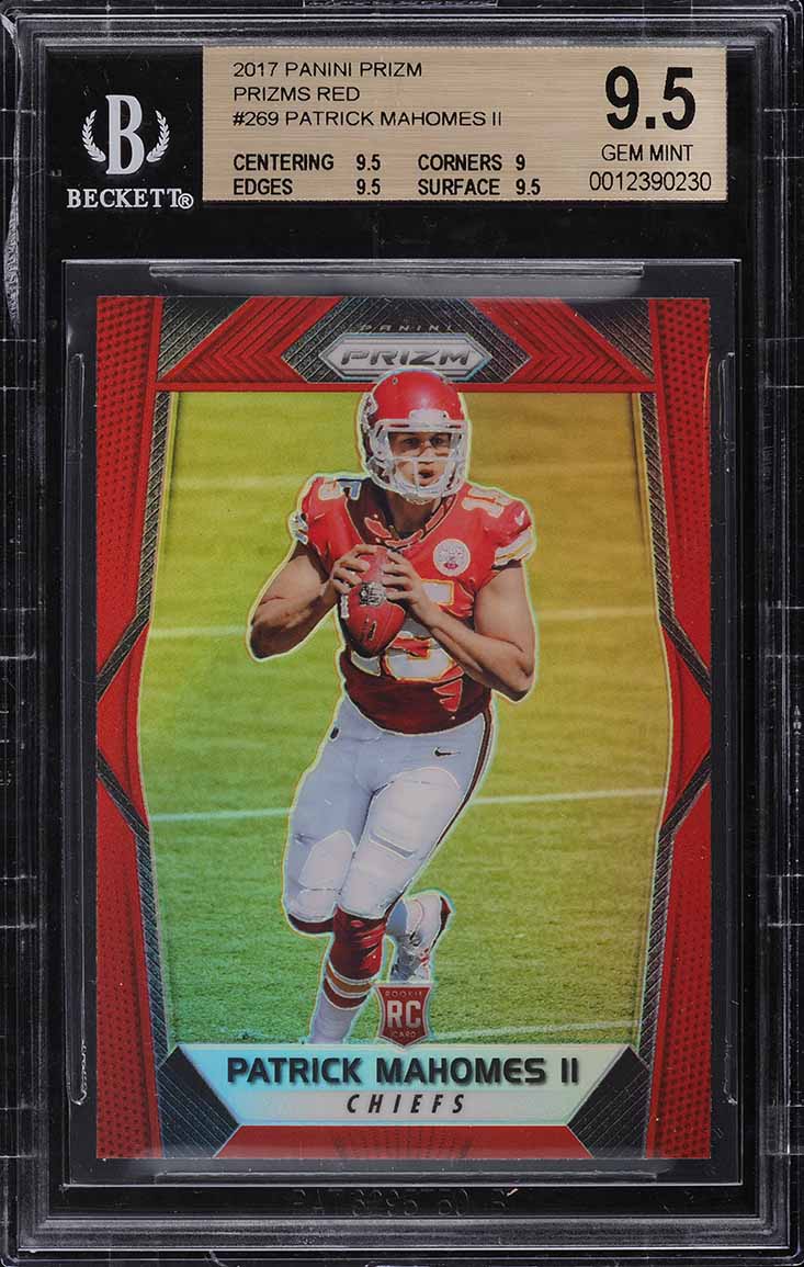 2017 Panini Prizm Red Patrick Mahomes SP ROOKIE #269 BGS 9.5 GEM MINT