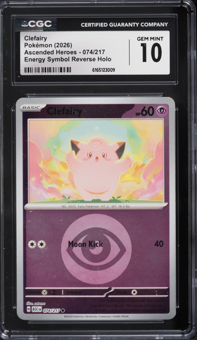 2026 Pokemon Mega Evolution Ascended Heroes Energy Symbol Holo Clefairy #074 CGC 10 GEM MINT