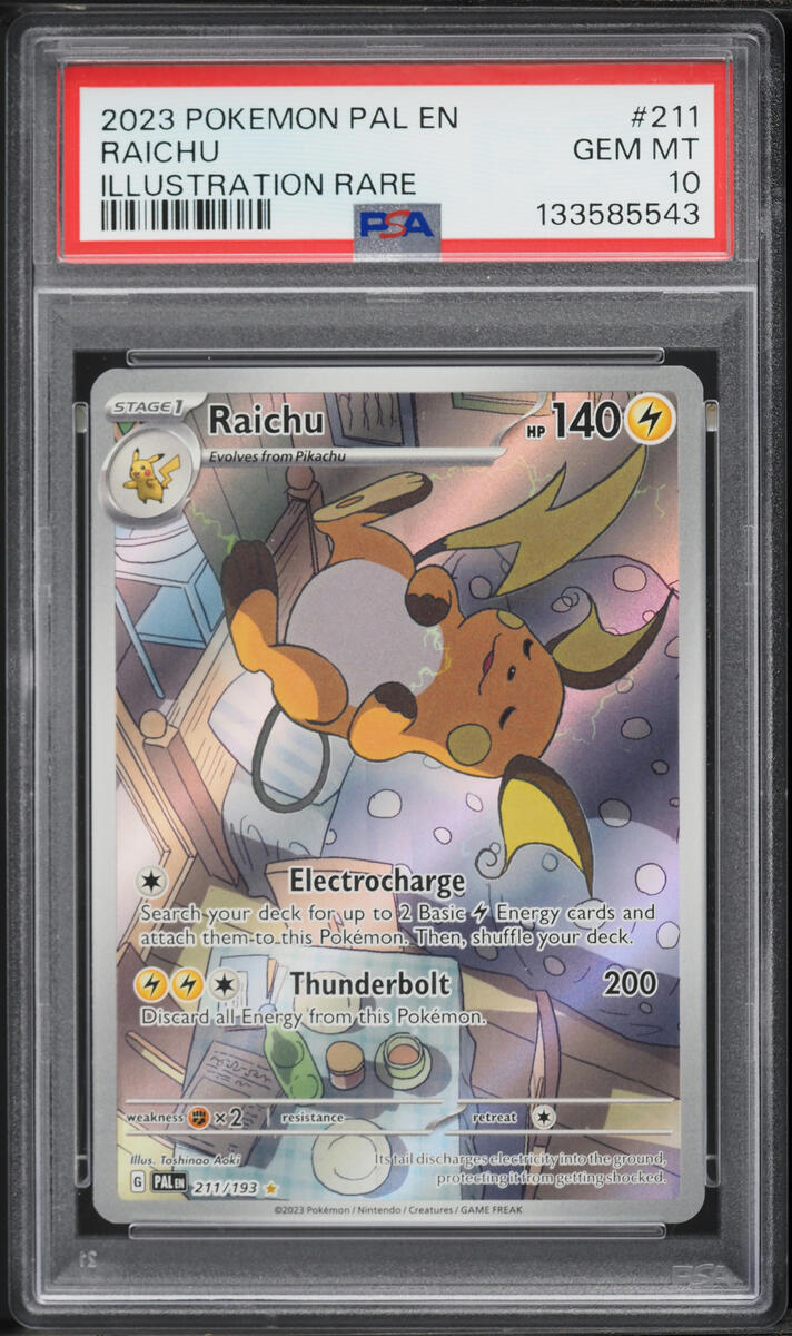 2023 Pokemon Scarlet & Violet Paldea Evolved IR Raichu #211 PSA 10 GEM MINT