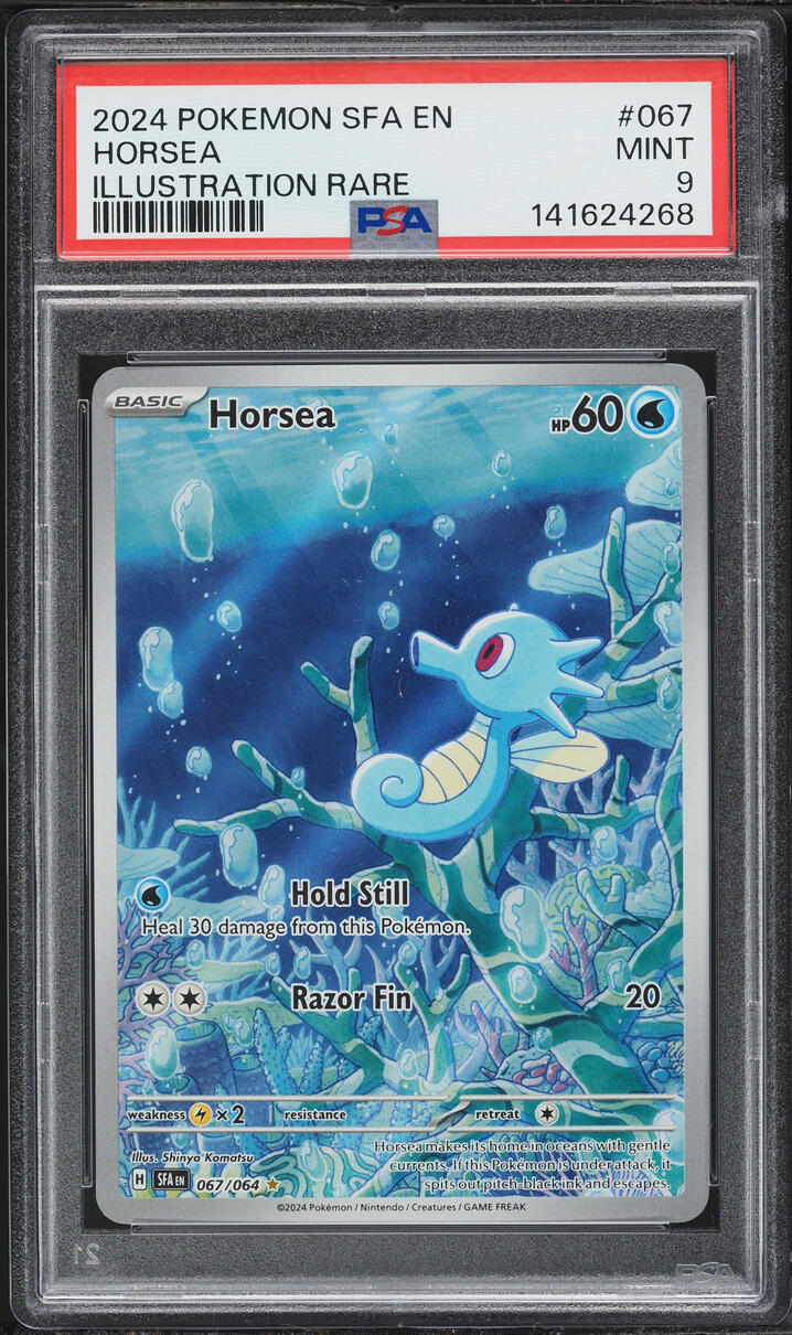 2024 Pokemon Scarlet & Violet Shrouded Fable IR Horsea #67 PSA 9 MINT