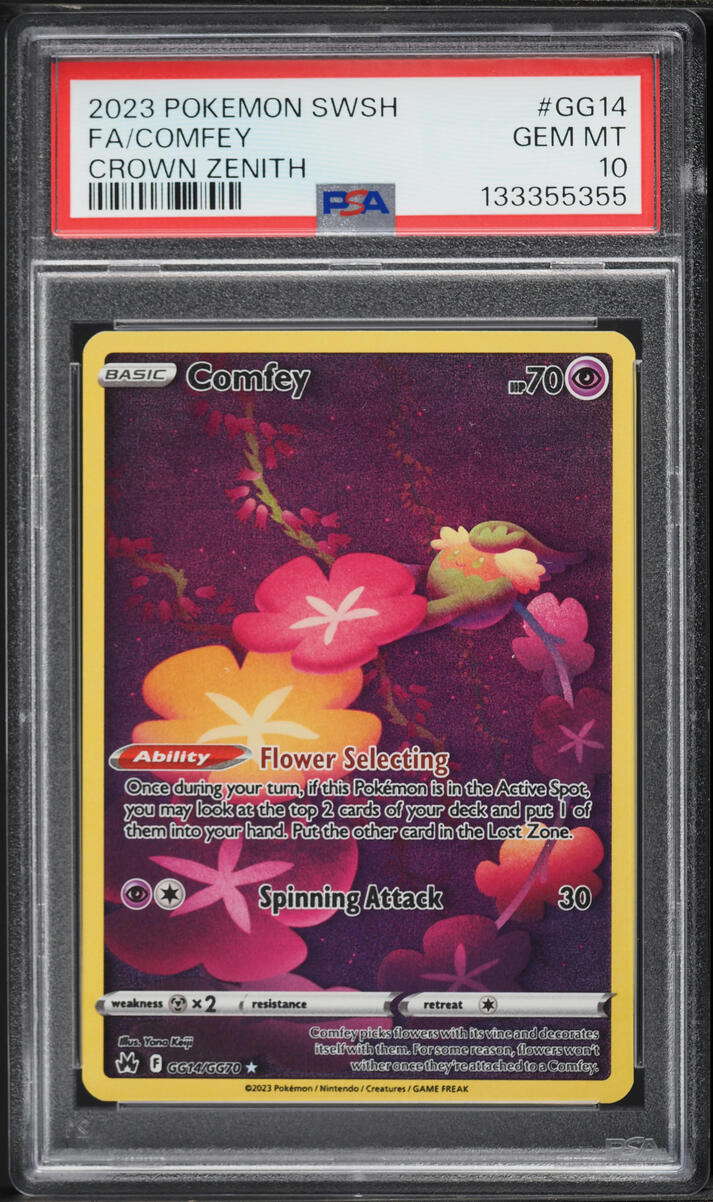 2023 Pokemon Sword & Shield Crown Zenith Full Art Comfey #GG14 PSA 10 GEM MINT