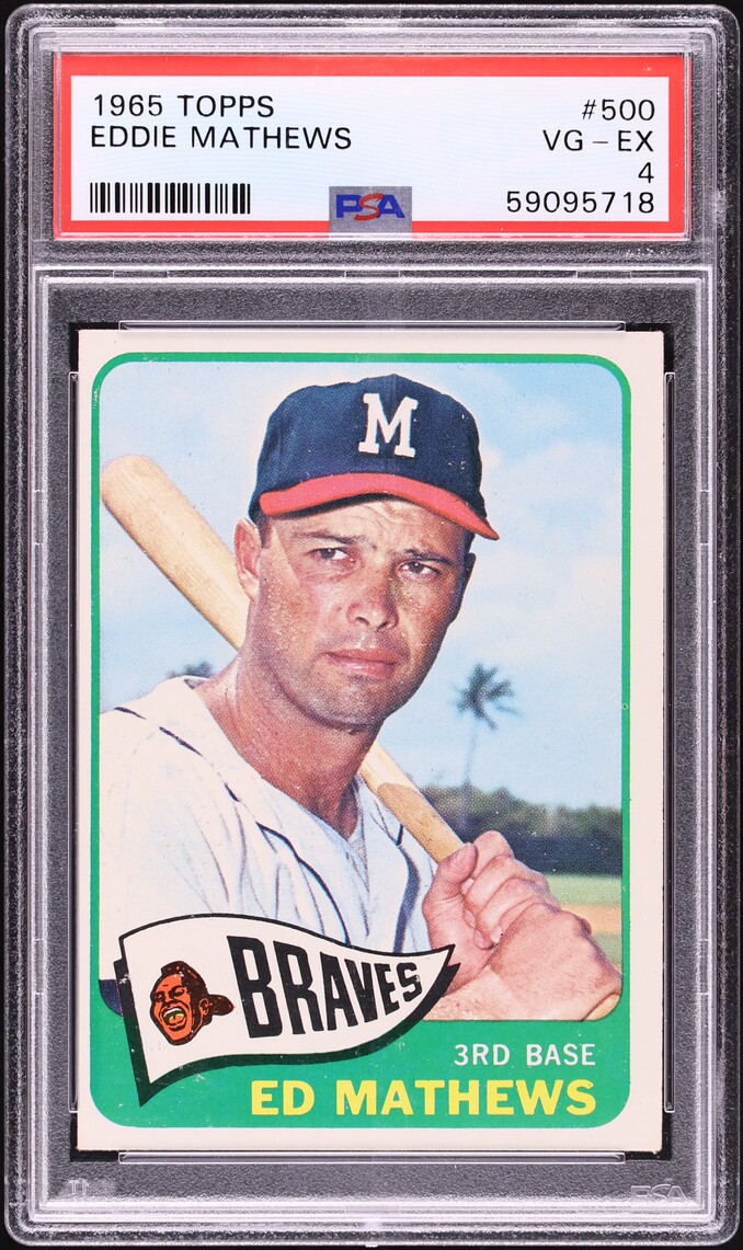 1965 Topps Eddie Mathews #500 PSA 4 VGEX