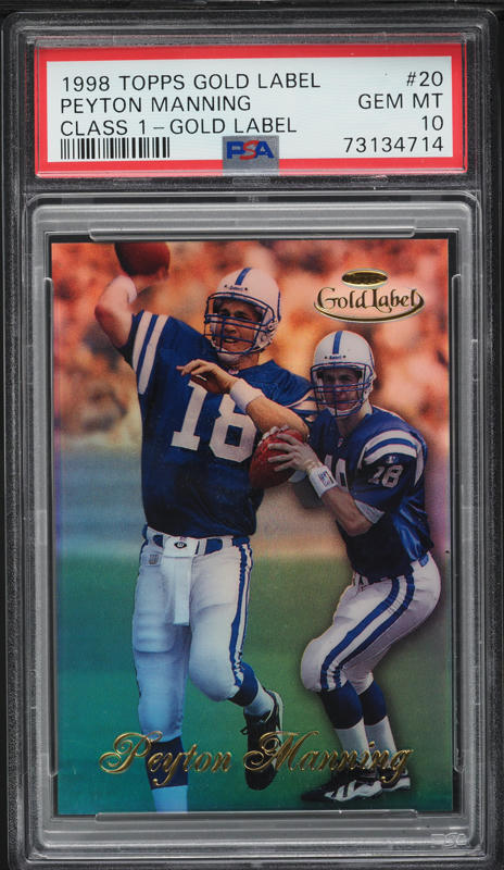 1998 Finest Stadium Stars Jumbos Peyton Manning ROOKIE RC #SS9 PSA