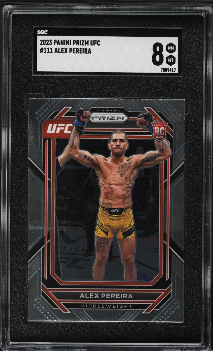 2023 Panini Prizm UFC Alex Pereira ROOKIE #111 SGC 8 NM-MT